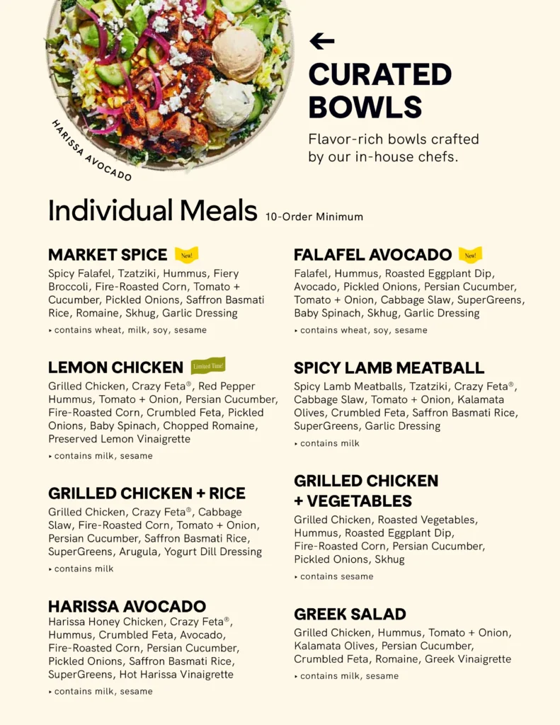 cava menu