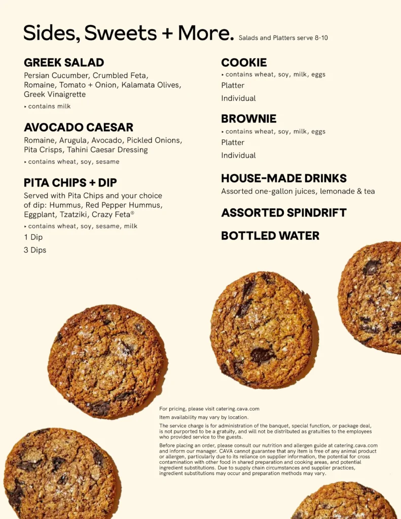 cava menu