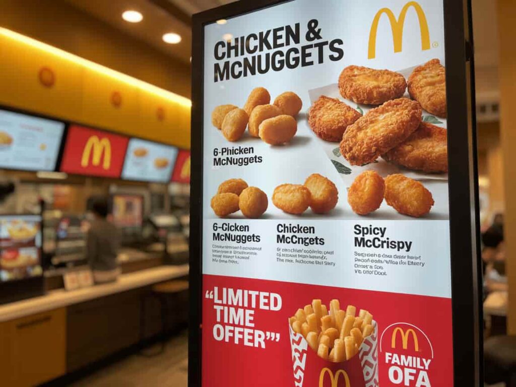 McDonald's Chicken & McNugget Menu with Price