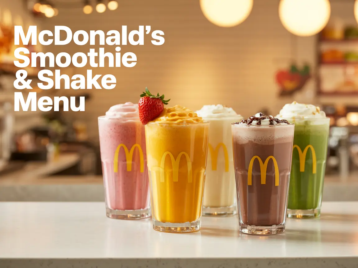 McDonald's Smoothie & Shake Menu with Prices