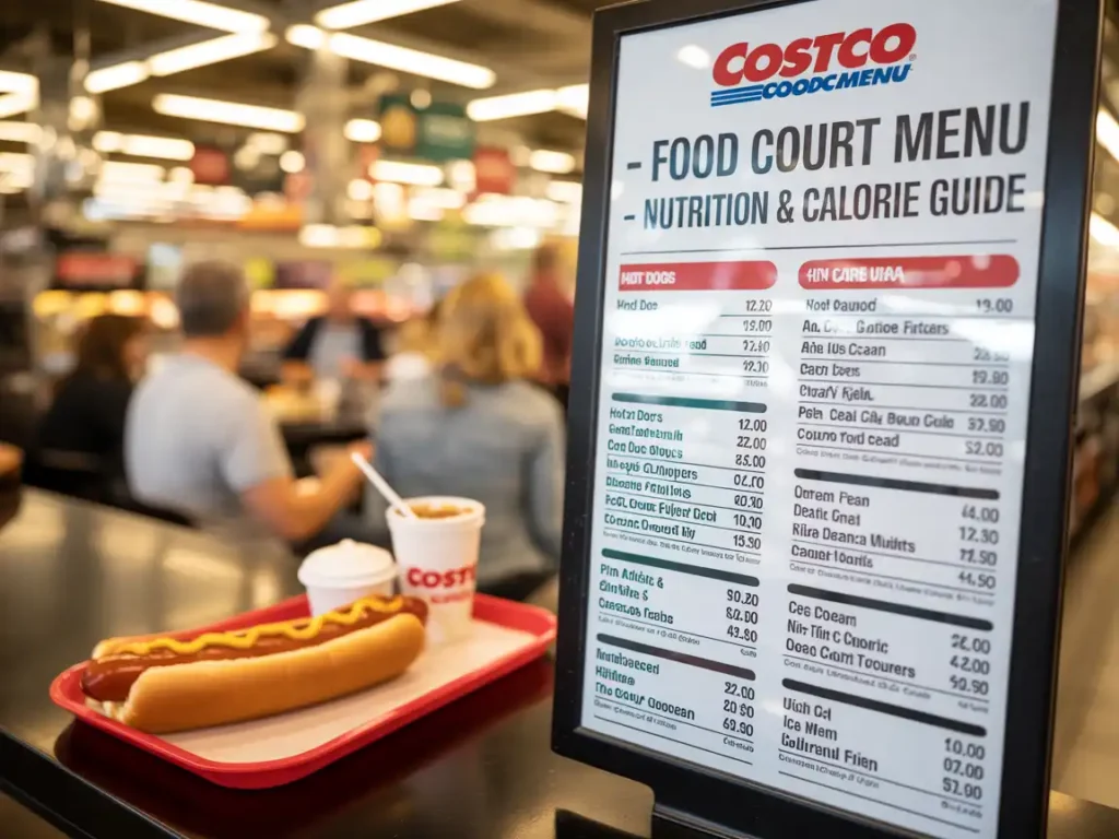 Costco Food Court Menu - Nutrition & Calorie Guide