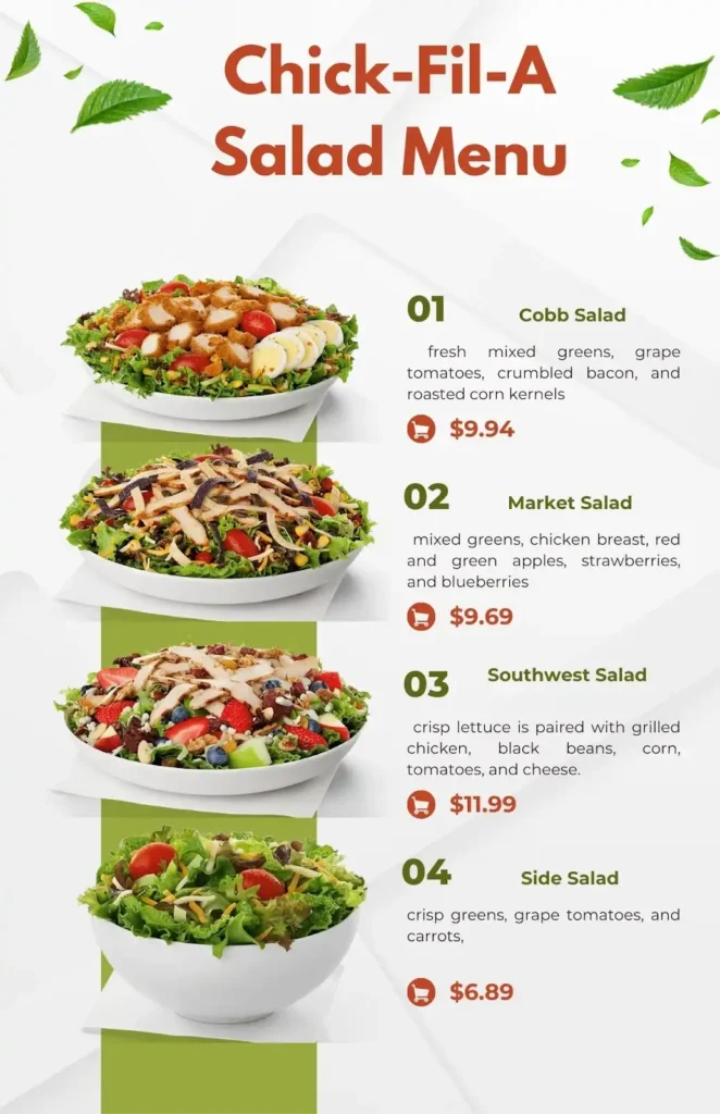 chick fil a salad menu