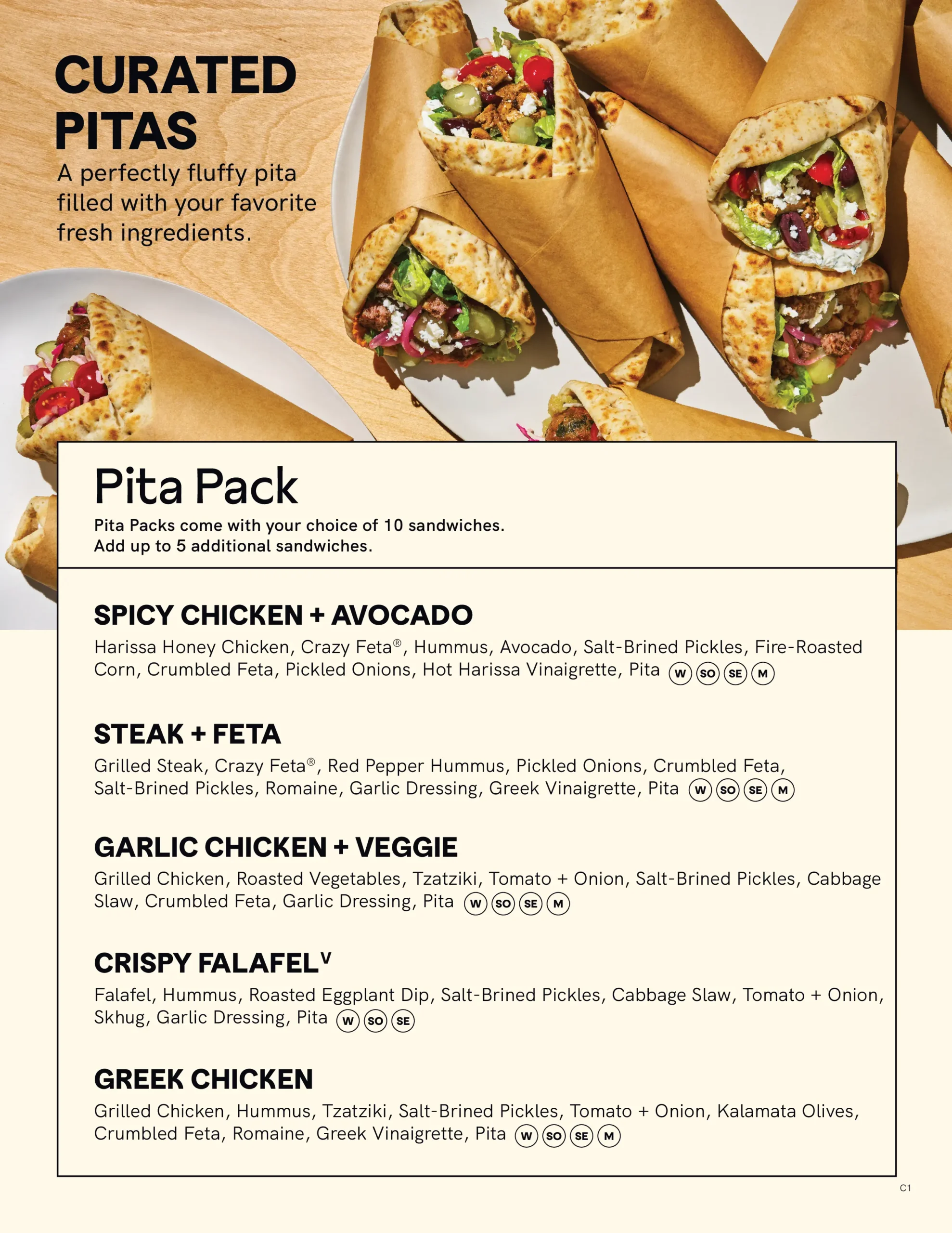Cava Catering Menu
