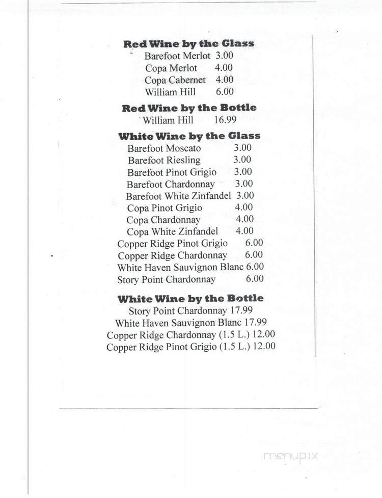 The Crab Plant Menu 